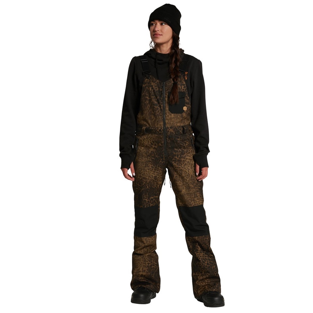 Volcom Swift Leopard Print Bib / Snow pants / ski pants / snow board